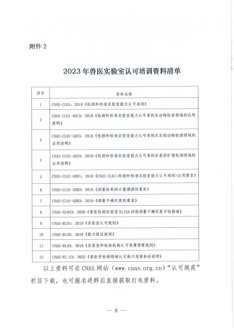 协（继）字〔2022〕119号——中国兽医协会关于举办2023年兽医实验室认可培训的通知_页面_8.jpg